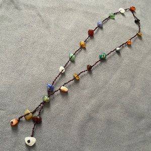 Different colors of ocean stone / rocks necklace accessories